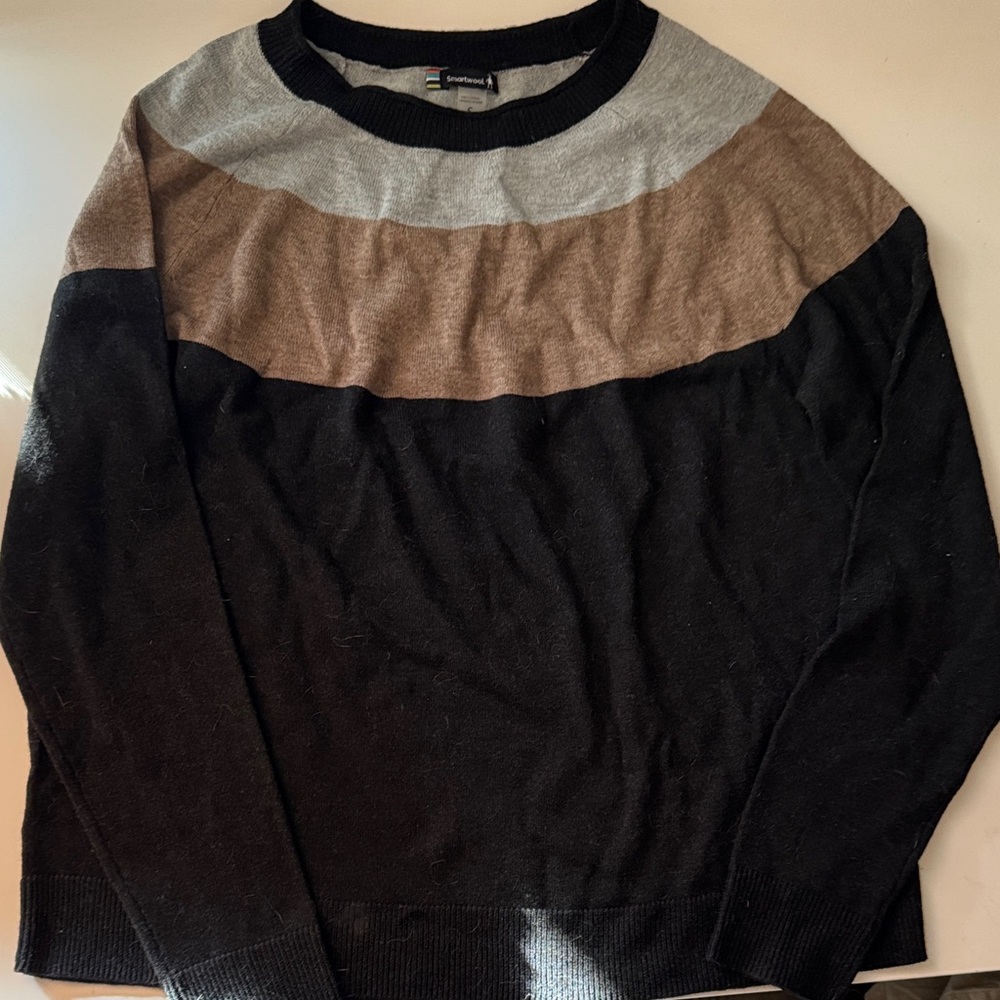 Smartwool Black, Brown, and Gray Sweater